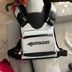 Motoloot Black and Gray Motorcycle Vest